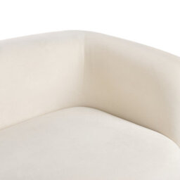 Beliani Sofa 3 Seater Leiren Velvet Off-White - thumbnail 9
