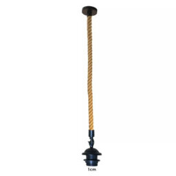 Ledsone Vintage Hemp Rope And Metal Pendant Light E27 - 1M - thumbnail 4