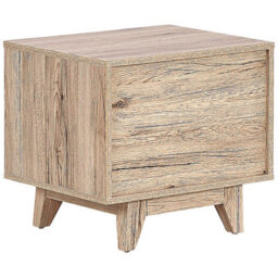 Wyld And Coco Minimalist Bedside Table Brown Black 1 Drawer 46 X 50 Cm - Scandinavian Style - thumbnail 6