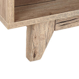 Wyld And Coco Minimalist Bedside Table Brown Black 1 Drawer 46 X 50 Cm - Scandinavian Style - thumbnail 8