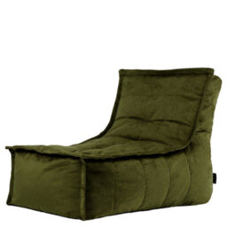 icon Dolce Lounger Bean Bag Olive Green Velvet Bean Bag Chair - thumbnail 3