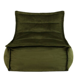 icon Dolce Lounger Bean Bag Olive Green Velvet Bean Bag Chair - thumbnail 4