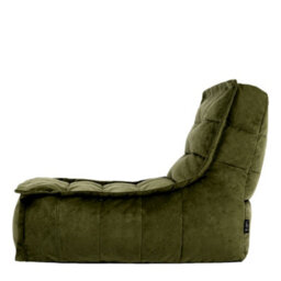 icon Dolce Lounger Bean Bag Olive Green Velvet Bean Bag Chair - thumbnail 5