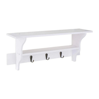 Floating Entryway Organiser Hooks Key Bag Storage Shelf - image 1