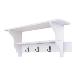 Floating Entryway Organiser Hooks Key Bag Storage Shelf - thumbnail 4