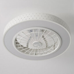 Living And Home White Round Acrylic Led Ceiling Fan Light With Remote Control Dia 480mm - thumbnail 2
