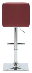 Lamboro Luscious Bar Stool, Height Adjustable Swivel Breakfast Bar Chair, Faux Leather Seat, Chrome Base & Footrest, Berry Red - thumbnail 5