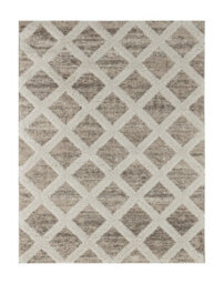 Diamond Shaggy Natural Woven Effect Medium Rug, (L)170Cm X (W)120Cm - thumbnail 1