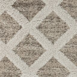 Diamond Shaggy Natural Woven Effect Medium Rug, (L)170Cm X (W)120Cm - thumbnail 2