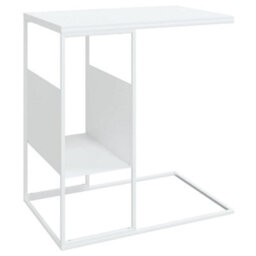 Berkfield Stylish Side Table White 55X36X59.5 Cm Engineered Wood - thumbnail 1