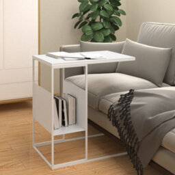 Berkfield Stylish Side Table White 55X36X59.5 Cm Engineered Wood - thumbnail 2