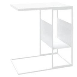 Berkfield Stylish Side Table White 55X36X59.5 Cm Engineered Wood - thumbnail 5