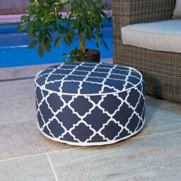 Charles Bentley Indoor/outdoor Inflatable Foot Stool Pouffe Bean Bag - Navy - thumbnail 4