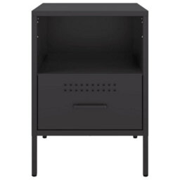 Berkfield Bedside Cabinets 2 Pcs Black 36X39X50.5 Cm Steel - thumbnail 6