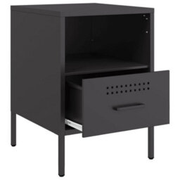 Berkfield Bedside Cabinets 2 Pcs Black 36X39X50.5 Cm Steel - thumbnail 9