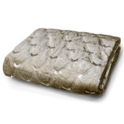 Velosso Luxury Velvet Soft Sherpa Backed Throw Blanket - Cosy Durable For Sofa, Bed - High-Quality Plush Texture, 95Cm X 200Cm - Beige