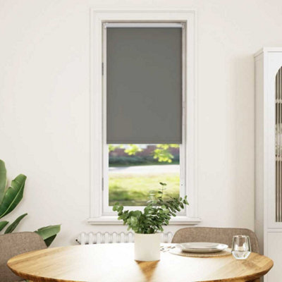 Walplus Grey Blackout Roller Blind 60X150 Cm, 55.7 Cm Fabric Width - Polyester - image 1