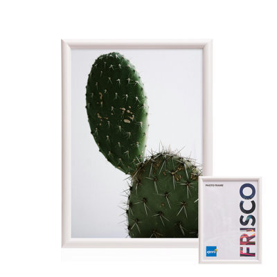 Kenro Frisco Series White Photo Frame 12X10 Inch / 25X30Cm Freestanding Or Wall Hanging With Glass Front - Fr2530Wh - image 1