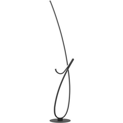 Loops Contemporary Black Led Floor Lamp - Modern Indoor Lighting For Home Decor - image 1