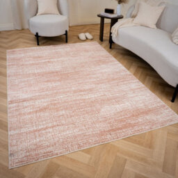 The Rugs Montana Cream And Rose Abstract Area Rug And Runner Soft Durable Pet Friendly Easy To Clean Living Room Bedroom 3800Crrs - thumbnail 2
