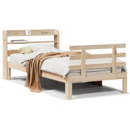 Berkfield Bed Frame With Headboard Without Mattress 90X190 Cm Single - thumbnail 2