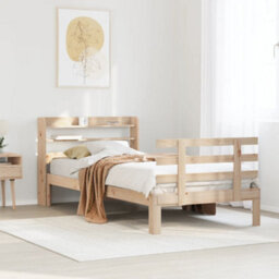 Berkfield Bed Frame With Headboard Without Mattress 90X190 Cm Single - thumbnail 1