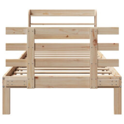 Berkfield Bed Frame With Headboard Without Mattress 90X190 Cm Single - thumbnail 4