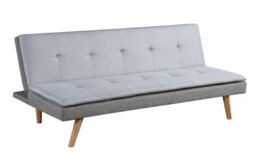 Mattress Guru Zuma Versatile 3 Seater Fabric Padded Sofa Bed, 3 Seater, Durable Hardwood Frame - Grey - thumbnail 1