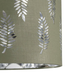 First Choice Lighting Set Of 2 Fern - Sage Green Cut Out 25Cm Pendant Lightshades - thumbnail 5