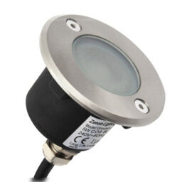 Long Life Lamps Company 5W Led Outdoor Ground Walkover Light Round Blue Brushed Chrome Finish Recessed Uplighter Gl05B - thumbnail 7