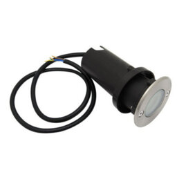 Long Life Lamps Company 5W Led Outdoor Ground Walkover Light Round Blue Brushed Chrome Finish Recessed Uplighter Gl05B - thumbnail 3