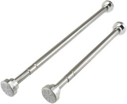Vivo Heavy Duty Extendable Telescopic Shower Curtain Pole Rail Rod Bath Door Window 55-85Cm (Silver) - thumbnail 1