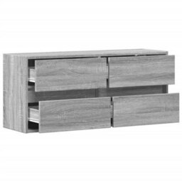 Berkfield Durable Tv Wall Cabinet With Led Lights Grey Sonoma 100X31X45 Cm - thumbnail 9