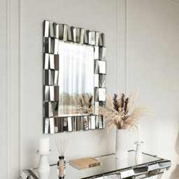 CARME Home Knightsbridge Silver Rectangle Mirror And Console 2 Piece Set - thumbnail 4