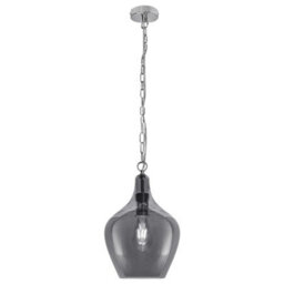 Long Life Lamps Company Modern Vintage Ceiling Smoked Grey Glass Pendant Lamp H3129 - thumbnail 3