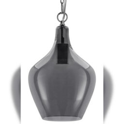 Long Life Lamps Company Modern Vintage Ceiling Smoked Grey Glass Pendant Lamp H3129 - thumbnail 4