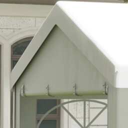 Outsunny 4M Gazebo Garden Marquee Canopy Party Carport Shelter Garage Tent White - thumbnail 9