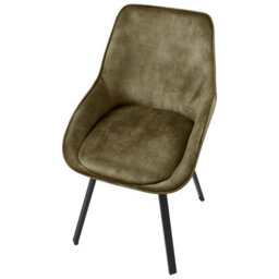 Beliani Set Of 2 Dining Chairs Swivel Terlton Velvet Green - thumbnail 8