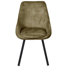 Beliani Set Of 2 Dining Chairs Swivel Terlton Velvet Green - thumbnail 6