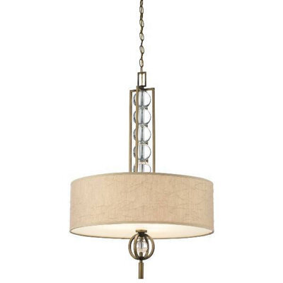Luminosa Lighting Luminosa Celestial 3 Light Ceiling Pendant Bronze, Beige, E27