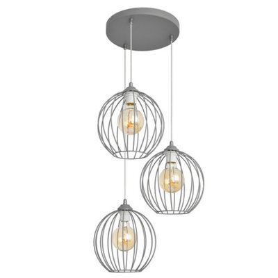 Luminosa Lighting Luminosa Mercure Cluster Pendant Ceiling Light Grey 40Cm - image 1