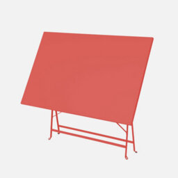 Sweeek - 4-Seater Folding Metal Bistro Garden Table Terracotta 110X70X71 Cm - Emilia - thumbnail 4