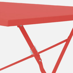 Sweeek - 4-Seater Folding Metal Bistro Garden Table Terracotta 110X70X71 Cm - Emilia - thumbnail 5