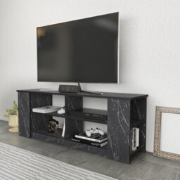 Decorotika Space Tv Stand Tv Unit For Tvs Up To 55 Inch Black Marble Effect - thumbnail 3