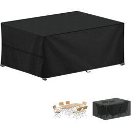 Garden Table Cover, 120X120X74Cm Rectangular Furniture Uv-Resistant Protective 420D - thumbnail 5