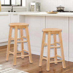 1Pc Breakfast Seat Wooden Bar Stools Pub Stool Dining Chair 60Cm Bar Stool - thumbnail 1
