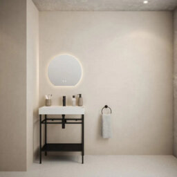 Fnx Bathrooms Marseille Tunable Led Frameless Mirror With Demister, Dimmable, Touch Sensor & Ip44 - 600X546mm - thumbnail 2
