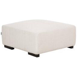 Beliani Corner Sofa 4 Seater Lungo Corduroy Off-White With Ottoman Right Hand - thumbnail 9