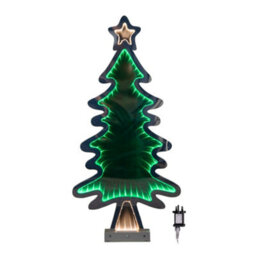 Samuel Alexander 60Cm Light Up Christmas Tree Infinity Decoration With Green Leds On Metal Base - thumbnail 8