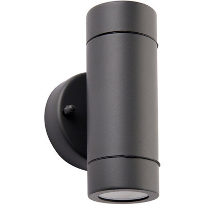 Up & Down Twin Outdoor Ip44 Wall Light - 2 X 7W Gu10 Led - Anthracite Grey - image 1